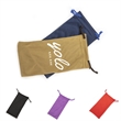 MOQ 50 Drawstring microfiber fabric eyeglasses pouch | https://www.bestnamebadges.com