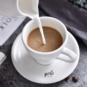 MOQ 50 7oz Traditional Ceramic Coffee Cup with Saucer