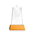 Millington Star on Base - Amber | https://www.bestnamebadges.com