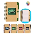 Eco Spiral Notebook w/ Matching Pen - Full Color | https://www.bestnamebadges.com