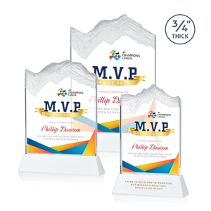 Kilimanjaro VividPrint™ Award on Newhaven - White | https://www.bestnamebadges.com