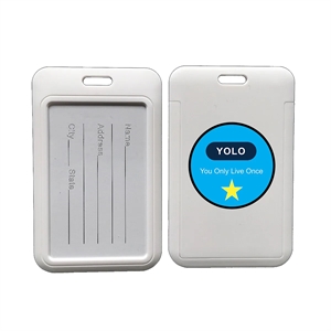 MOQ 50 White slide-out plastic airline luggage tag