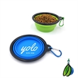 MOQ 50 Outdoor Portable Silicone Folding Dog Bowl | https://www.bestnamebadges.com