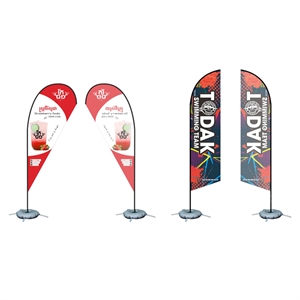MOQ 1 Knife Type Beach Advertising Flag
