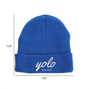 MOQ 50 Autumn & Winter Outdoor Warm Solid Color Knitted Hat