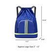 Foldable Drawstring Backpack With Reflective Strip | https://www.bestnamebadges.com