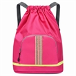 Foldable Drawstring Backpack With Reflective Strip | https://www.bestnamebadges.com