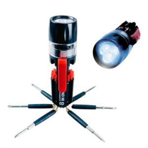 8 In 1 Multipurpose Flashlight And Screwdriver