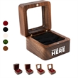 Lightweight Mini Square Wooden Ring Gift Box | https://www.bestnamebadges.com