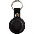 Leather Tag Holder w/ Snap Button & Keyring Custom Logo | https://www.bestnamebadges.com