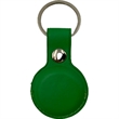 Leather Tag Holder w/ Snap Button & Keyring Custom Logo | https://www.bestnamebadges.com