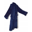 Mink Touch Luxury Robe (White & Navy) | https://www.bestnamebadges.com