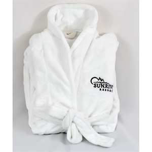 Mink Touch Luxury Robe (White & Navy)