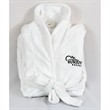 Mink Touch Luxury Robe (White & Navy) | https://www.bestnamebadges.com