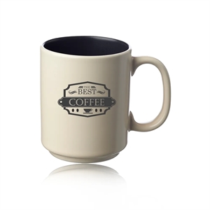 13 oz. Santos Matte Two Tone Coffee Mug | https://www.bestnamebadges.com