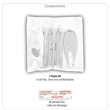 12 Piece Healthy Living Sun Kit Components inserted into Tra | https://www.bestnamebadges.com