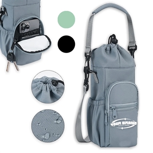 32oz 40oz Custom Insulated Water Bottle Holder with Strap