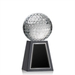 Golf Ball Award on Tall Marble Base | https://www.bestnamebadges.com