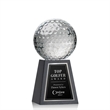 Golf Ball Award on Tall Marble Base | https://www.bestnamebadges.com