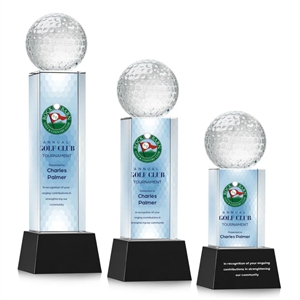 Golf Ball VividPrint™ Award on Belcroft - Black | https://www.bestnamebadges.com