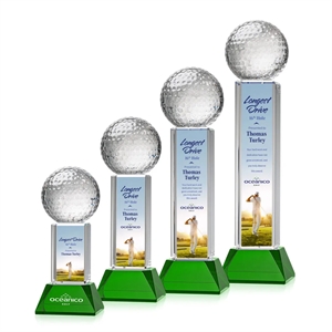 Golf Ball VividPrint™ Award on Stowe - Green | https://www.bestnamebadges.com
