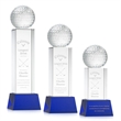 Golf Ball Award on Belcroft Base - Blue | https://www.bestnamebadges.com