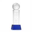 Golf Ball Award on Belcroft Base - Blue | https://www.bestnamebadges.com