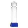 Golf Ball Award on Belcroft Base - Blue | https://www.bestnamebadges.com