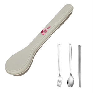 3-In-1 Portable Plastics Box Tableware Set