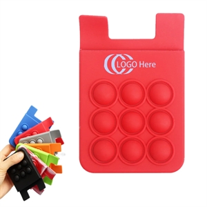Silicone Relaxed Press Type Phone Card Wallet Sticker