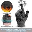 Touch Screen Cold Weather Thermal Warm Knit Glove | https://www.bestnamebadges.com