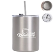 10Oz Stainless Steel Insulated Vacuum Cup With Straw | https://www.bestnamebadges.com