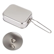 Stainless Steel Camping Bento Box with Foldable Handle | https://www.bestnamebadges.com