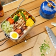 Stainless Steel Camping Bento Box with Foldable Handle | https://www.bestnamebadges.com