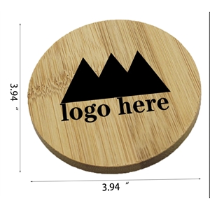 Durable Insulated Round Bamboo Coaster