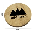 Durable Insulated Round Bamboo Coaster | https://www.bestnamebadges.com