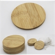 Durable Insulated Round Bamboo Coaster | https://www.bestnamebadges.com