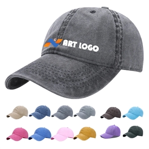Customized Logo Vintage Distress Old School Baseball Cap Hat | https://www.bestnamebadges.com