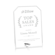 Polaris Clipped Rectangle Award - Silver | https://www.bestnamebadges.com