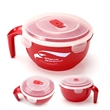 Microwavable Plastic Food Container Soup Mugs Bowl with Lid | https://www.bestnamebadges.com