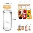16 Oz Glass Cups With Straw | https://www.bestnamebadges.com