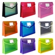 Colorful Snap-Button Transparent Waterproof Document Bag | https://www.bestnamebadges.com