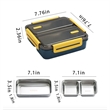 Three-Compartment Portable Tableware Lunch Box | https://www.bestnamebadges.com