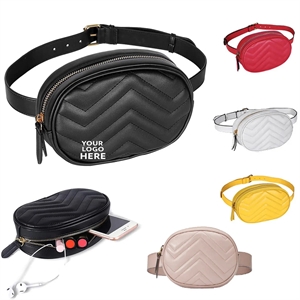 Stylish Pu Leather Waterproof Fanny Pack for Women