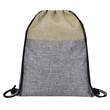 Heathered Jute Drawstring Backpack | https://www.bestnamebadges.com