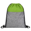 Heathered Jute Drawstring Backpack | https://www.bestnamebadges.com