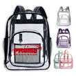 Custom Stadium approved Large Capacity Clear Backpacks | https://www.bestnamebadges.com