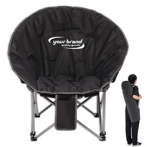 Folding Moon Chair ( 400lbs Capacity) - Personalization Avai