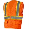 Hi Vis Class 2 Reflective Zipper Mesh Safety Vest 4 Pockets | https://www.bestnamebadges.com