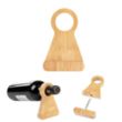 Bamboo Wine Bottle Stand With Corkscrew | https://www.bestnamebadges.com